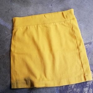 Mustard pencil skirt